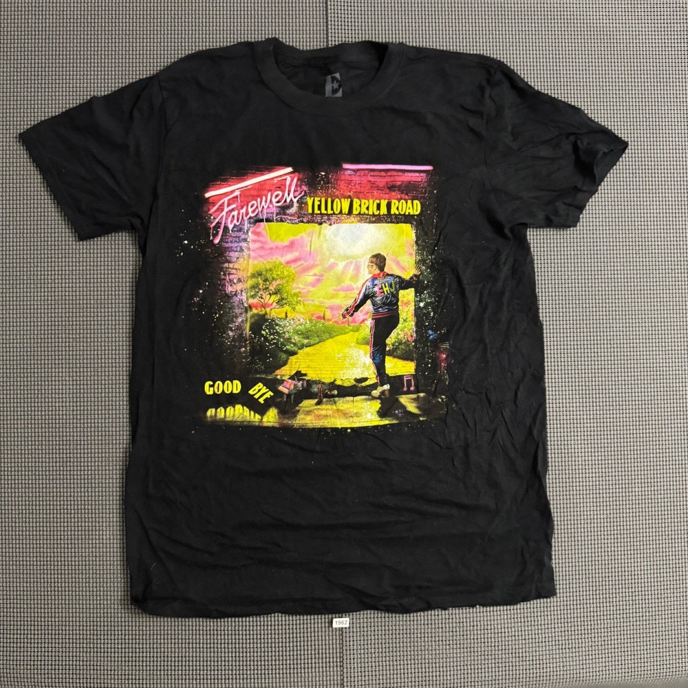 Elton John Farewell Yellow Brick Road 2019 Tour T-Shirt Black Mens Large L